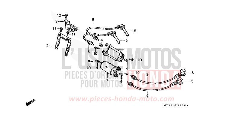 ZUENDSPULE von Pan-European ABS CANDY GLORY RED-U (R101CU) von 1994
